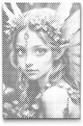  PontPöttyöző - Az elvarázsolt erdő tündére Méret: 40x60cm, Keretezés: Kartonlemezen, Szín: Fekete