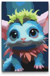  Festés számok szerint - Aranyos szörny a mitikus erdőből 2 Méret: 40x60cm, Keretezés: Kartonlemezen