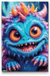  Gyémántszemes kirakó - Aranyos szörny a mitikus erdőből Méret: 20x30cm, Keretezés: Műanyagtáblával, Gyémántok: Kerek