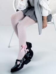 Knittex Dresuri copii roz cu picatele albe si fundita Knittex Nettie 40 den