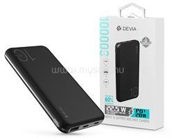 DEVIA ST354441 Smart Series 22.5W - USB + Type-C + microUSB + PD 10.000 mAh fekete powerbank (ST354441) (ST354441)