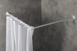 SAPHO Zuhanyfüggöny tartó, AQUALINE sarok 2, 5x90x90cm fehér AC9090