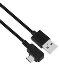 Iris USB-A - USB Type C (90°-ban hajlított) kábel 2m fekete (CX-136)