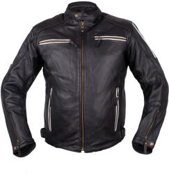 W-Tec Bőr motoros dzseki W-TEC Helsin L fekete-fehér (27012-L)