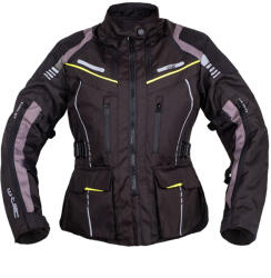 W-Tec Női túramotoros dzseki W-TEC Smackton Lady fekete-zöld M (27074-M-2)