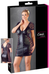 Cottelli Collection Plus Size - masnis, csipkés kombinált ruha (fekete) (27169761071) - szexshop