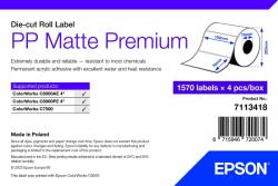 Epson 7113418 PP Matte, a ColorWorks esetében, 102x76mm, 1570db, polipropilén, fehér öntapadó címkék (7113418)