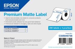 Epson C33S045738 Premium Matte, a ColorWorks esetében, 210x297mm, 200db, fehér öntapadó címkék (C33S045738)