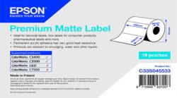 Epson C33S045533 Premium Matte, a ColorWorks esetében, 102x152mm, 225db, fehér öntapadó címkék (C33S045533)