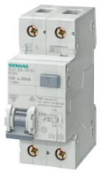 Siemens 5SU1356-6KK20 ÁVK/KM A 30MA 6KA 1+N-P B 20A védőkapcsoló (5SU1356-6KK20) - aqua