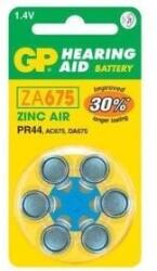 GP Batteries Hearing Aid ZA675 Cink-levegő hallókészülék elem 6db/bliszter (B3575)