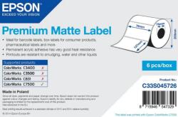 Epson C33S045726 Premium Matte, a ColorWorks esetében, 76x127mm, 960db, fehér öntapadó címkék (C33S045726)