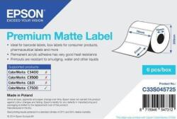 Epson C33S045725 Premium Matte, a ColorWorks esetében, 76x51mm, 2310db, fehér öntapadó címkék (C33S045725)