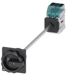 Siemens 3LD3448-0TK51 22kW szerelő lapra kivezetett hajtással fekete kar főkapcsoló