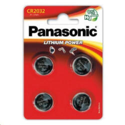 Panasonic 3V Lítium gombelem 4db-os (CR-2032EL/4B) (CR-2032EL/4B)