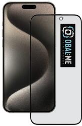 OBAL: ME Privacy 5D edzett üvegfólia Apple iPhone 15 Pro Max fekete számára üvegfólia