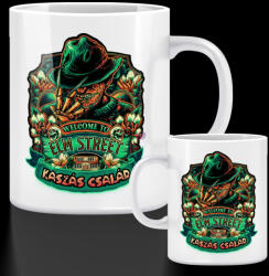 Deconline Customs Személyre szabható Halloweeni bögre, Freddy Krueger 300ml fehér (DO69327-CERAMIC-MUG)