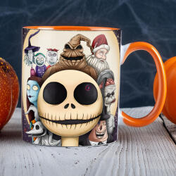 Deconline Customs Halloween mintás bögre Jack's Sqad Narancssárga (DO126140-ORANGE-MUG)