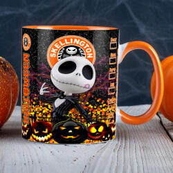 Deconline Customs Halloween mintás bögre Skellington Coffe Narancssárga (DO126139-ORANGE-MUG)