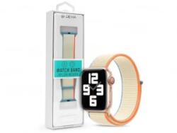 DEVIA Apple Watch 38/40/41mm szövet sport szíj fehér (ST364624 ) (ST364624)