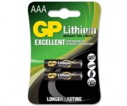 GP Batteries Lithium AAA mikro elem (2db / csomag) (B15112)