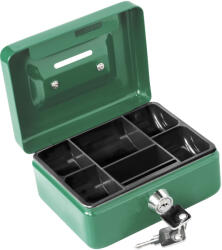 Extol pénzkazetta, 2db kulccsal, változó színekben, festett acél ; 125x95x55/0, 8mm (26300) (26300)