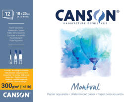 Canson Pad Montval Cold Pressed Скицник 12 25 x 18 cm 300 g Natural White (C200807317)