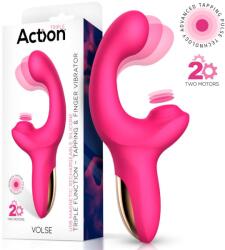 Action Volse Triple Function Tapping & Finger Vibrator Pink Vibrator
