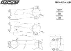 Ritchey Comp 4Axis 80*31.8 6D kormányszár (31035317021)