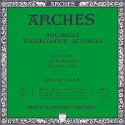 ARCHES Watercolour Cold Pressed Block Natural White Carnete de Schițe 20 x 20 cm 300 g (A1795059)