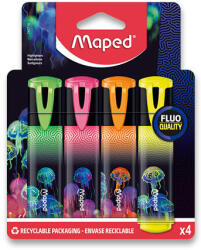Maped Highlighter Deepsea Paradise 4 buc, BL (0063-9740710)