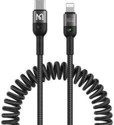 Mcdodo CA-1960 USB-C to Lightning spring cable, 36W, 1.8m (black) (CA-1960) - mi-one