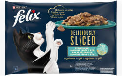 FELIX Deliciously Sliced halas válogatás aszpikban nedves macskaeledel 4x80gr