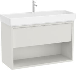 Roca Tura alsószekrény polccal 100x43x60 cm kerámia mosdóval, törtfehér A852037558 (A852037558)