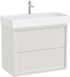 Roca Tura két fiókos alsószekrény 80x43x60 cm kerámia mosdóval, törtfehér A852033558 (A852033558)
