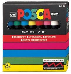 uni Filctoll UNI Posca PC-5M 8 darabos (2UPC5M8DB) - tonerpiac
