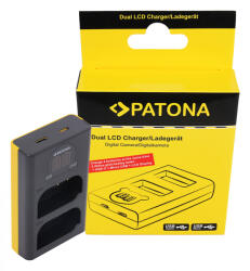 PATONA Panasonic DMW-BLK22 Töltő -DC-S5 G9 Akkumulátor Dupla-Töltő (Charger) (9886)