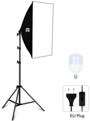 PULUZ 70x50cm Softbox Set + 4db 20W 5700K LED + 2m Állvánnyal - Fotó Studió világítás (PU5071EU)