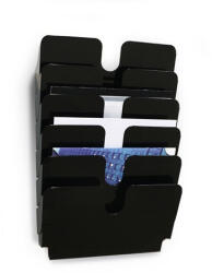 Durable Prospektustartó DURABLE FLEXIPLUS, 6 rekeszes fekvő fekete (PAP4052-0727)