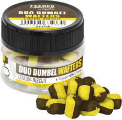 CarpZoom FC Duo Dumbel Wafters horogcsali, o10x14 mm, citrom, keksz, 15 g (CZ3220)