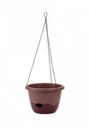 Plastia Mareta önöntöző, akasztós cserép 25cm vörösbor