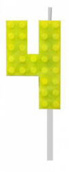 Godan Building Blocks, Építőkocka tortagyertya, számgyertya 4-es MLG132755E (MLG132755E)