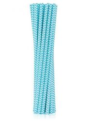 Godan Light Blue Chevron, Kék papír szívószál 12 db-os MLG124033 (MLG124033)