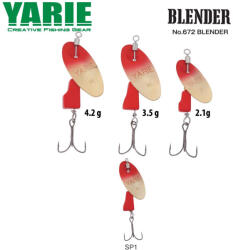 Yarie KÖRFORGÓ YARIE 672 BLENDER 3.5gr SP1 Red/Red