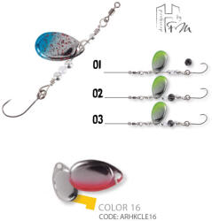 Herakles KÖRFORGÓ CLEVER SPIN 1.5gr Silver Red