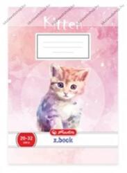 Herlitz 1. osztályos vonalas füzet, Animals-Cica (A5/14-32) (09089038)