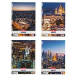 A5 City vonalas spirálfüzet, 80 lap, vegyes minta (1 db) (09542960_am)