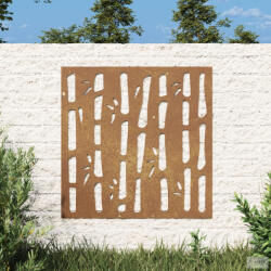 vidaXL Bambuszmintás corten acél kerti faldísz 55x55 cm (824482)