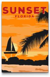 Festés számok szerint - Florida, Egyesült Államok Méret: 40x60cm, Keretezés: Műanyagtáblával