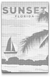  PontPöttyöző - Florida, Egyesült Államok Méret: 40x60cm, Keretezés: Műanyagtáblával, Szín: Piros